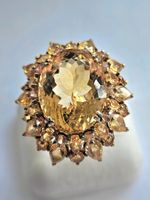 Wunderschöner Vintage Ring voller Citrine