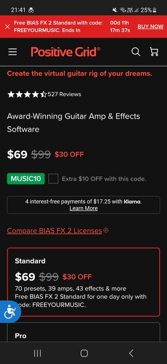 Positive Grid BIAS FX 2 Standard