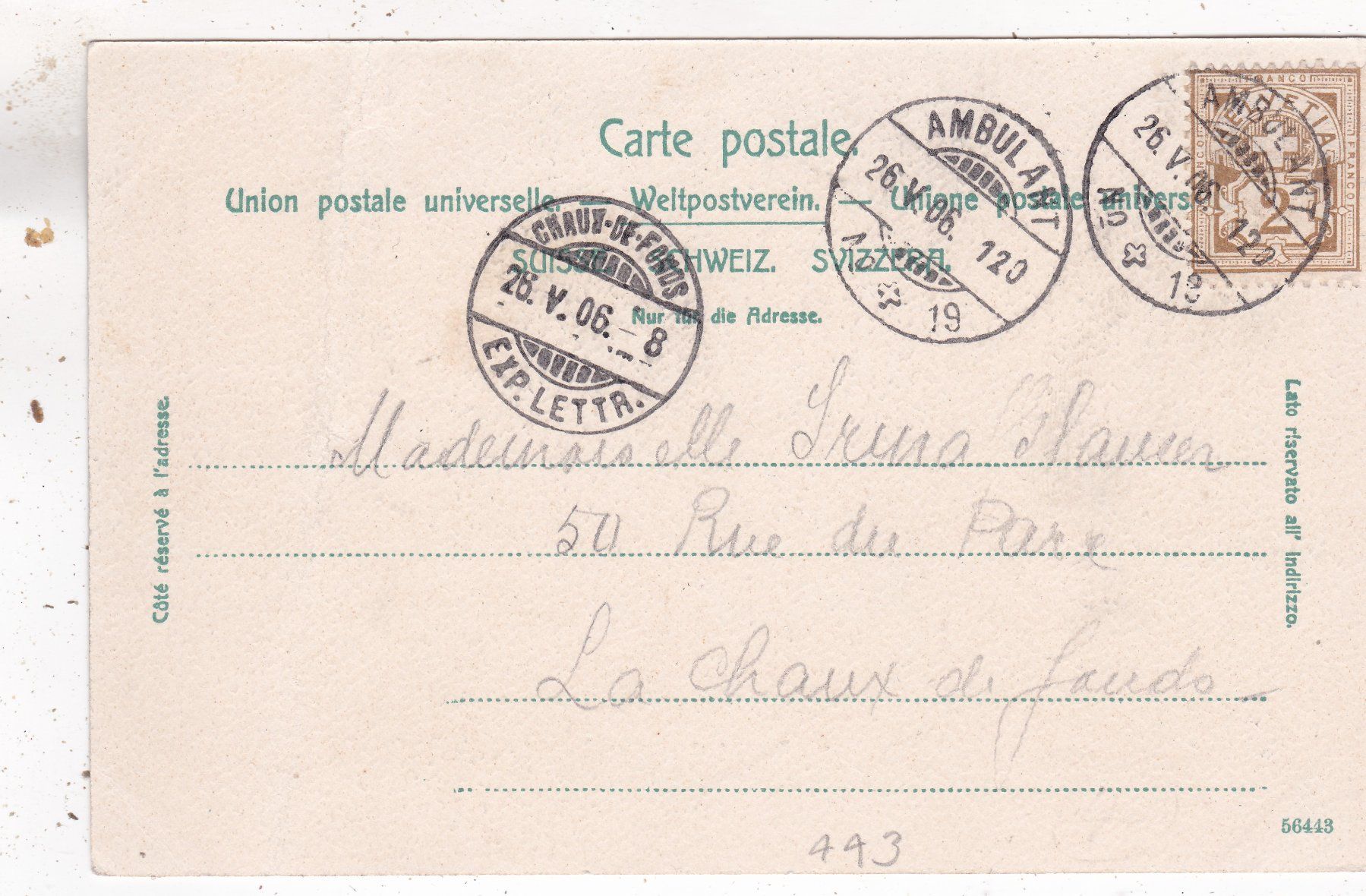 Ansichtskarten: Luzern 1906 – Gebraucht aus Herisau von Lisegrat2008 1