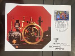 Schweiz 1982 Maximumkarte Eröffnung Techorama Sonderstempel