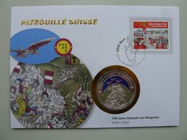 2015 Numisbrief Morgartenschlacht 50 Jahre Patrouille Suisse