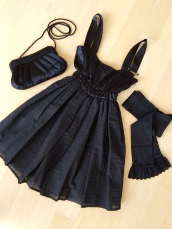 PATRICIA PEPE Cocktail-Kleid Noir Silk/Cotton Taille 34