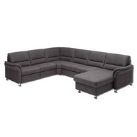 Ecksofa grau mit Ottomane in gutem Gebrauchtzustand