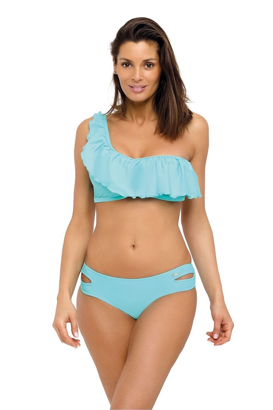 Costumi da bagno & Bikini: Zweiteiler Bikini türkis - one shoulder – Nuovo e nell'imballaggio originale da Romanshorn venduto da Amorubi 2