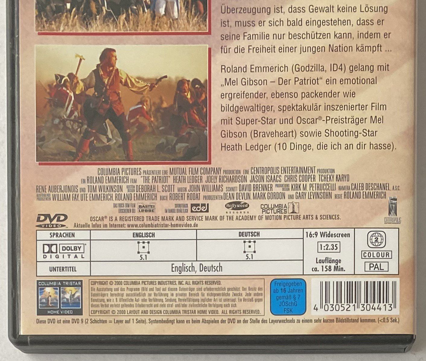 Tutti i DVDs: Der Patriot – Usato da Flums venduto da Asquillo 2