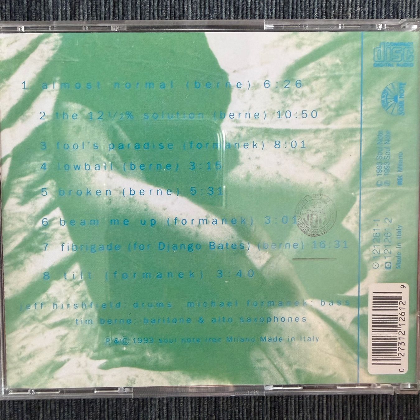 CD: Michael Formanek / Tim Berne / Jeff Hirshfield CD Soul Note – Usato da Zug venduto da Mirare9 2