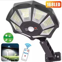 1x Projecteur solaire extérieur 168LED capteur de mouvement