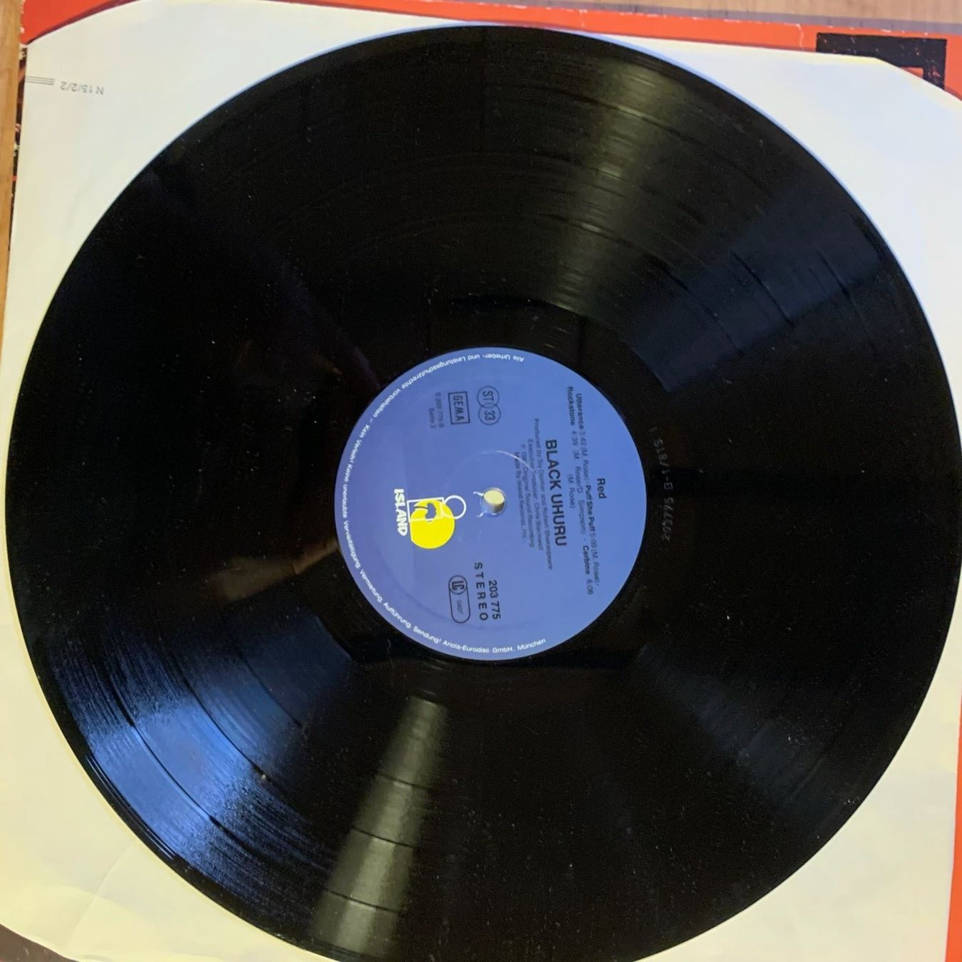 Schallplatten: BLACK UHURU - RED...OG GER 1981...VG++/VG+ – Gebraucht aus Gals von Diskopat 4