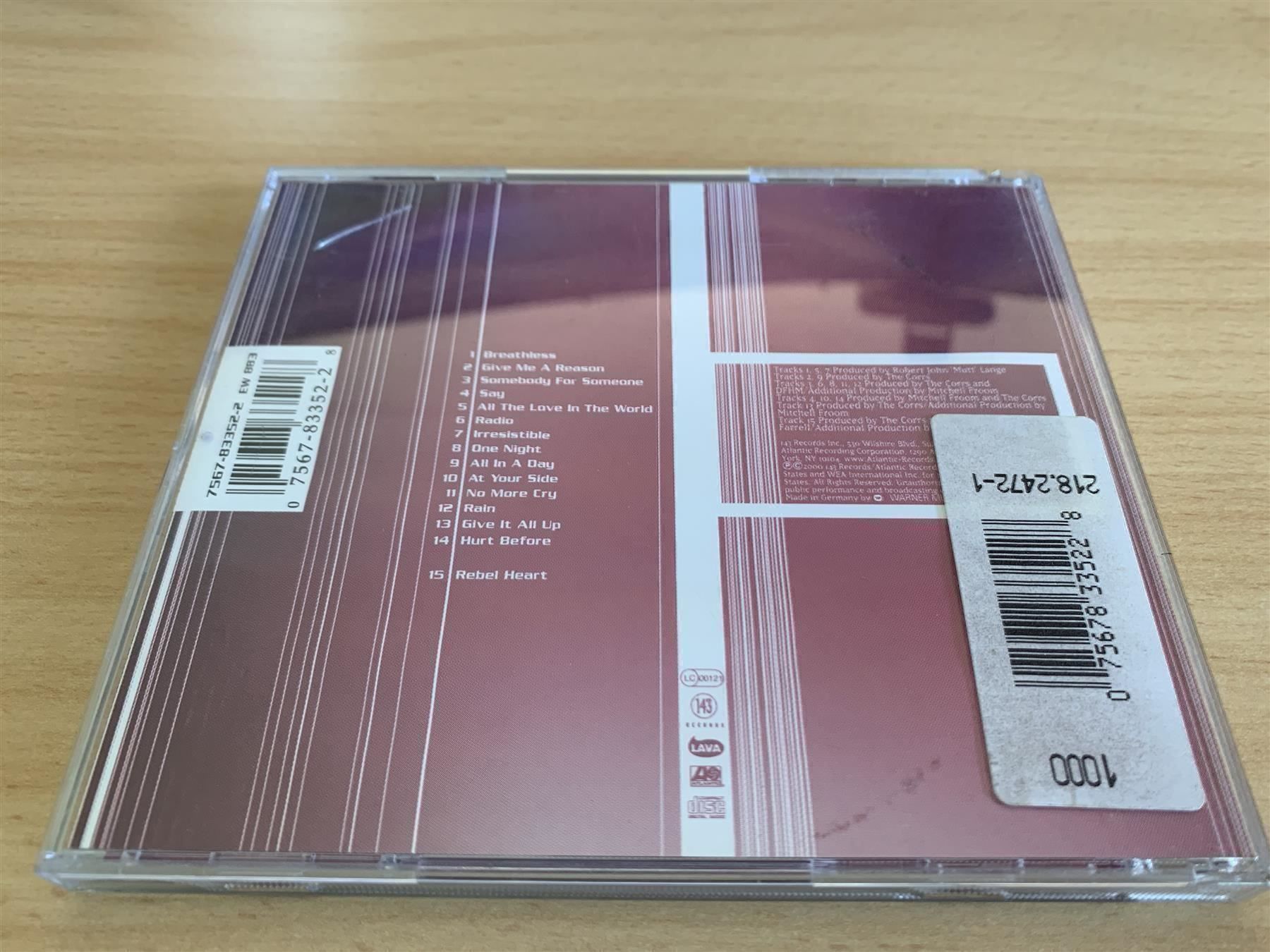 CD: The Corrs – In Blue – Usato da Rikon im Tösstal venduto da Alpenmutz 1