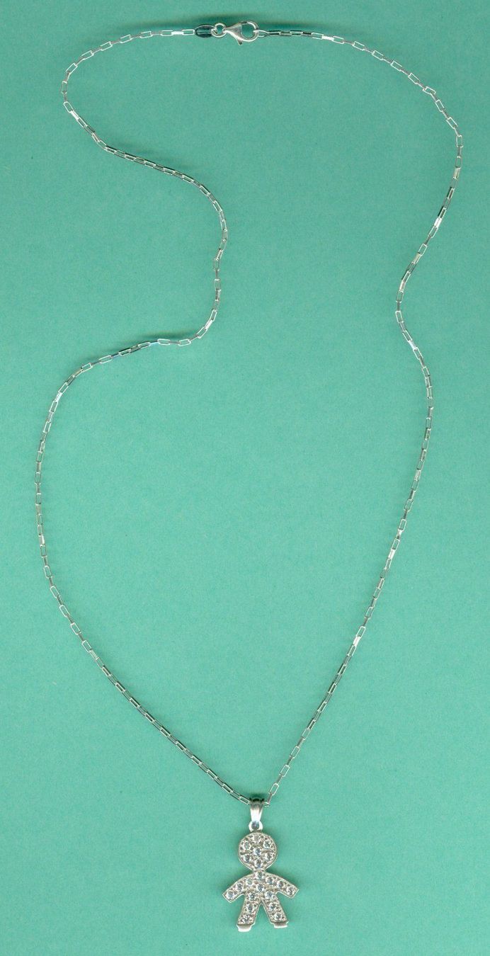 Catenine: Silber 925 -Halskette mit Anhänger Junge – Nuovo (secondo la descrizione) da Chur venduto da omonia