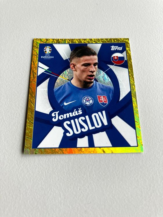 Topps EM 2024 Sticker - Tomas Suslov Gold Parallel (Neu (gemäss ...