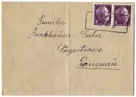 1949 Pro Juventute Frankatur mit Aushilfstempel BOWIL BE