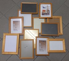LOT AN *HOLZ - BILDERRAHMEN* MAX. 16 X 22CM/MEIST AUFSTELLER
