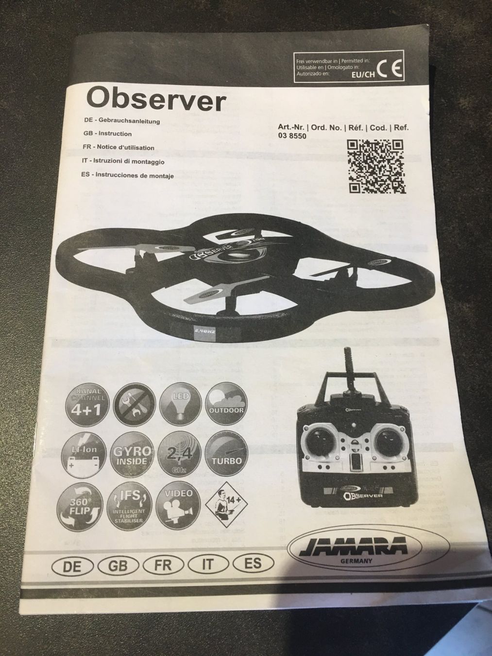 Modellismo RC: DRONE  OBSERVER  JAMARA  2.4 GHz – Usato da Apples venduto da Gasscret 9