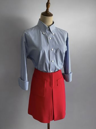 MIU MIU Rock Jupe Rot SS14 Coll. –  IT 40 / CH 36 Prada