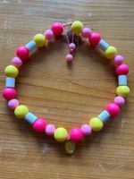 EM-Keramikkette für Hunde & Katzen mit Schutzmedaillon pink