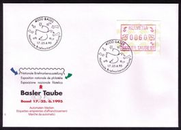 ATM 10_SONDER-ATM &-STEMPEL BASLER TAUBE_0060 portogerecht !