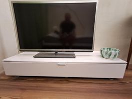 TV Unterteil weiss, mit aufklappbarem Stauraum (Kabel usw.)