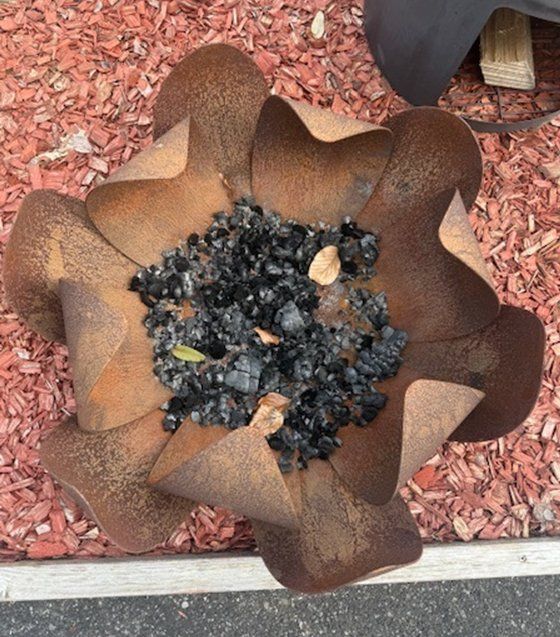 Bracieri: Feuerschale "Lotus", Ø68cm, rost – Usato da Triengen venduto da Michele-G 1