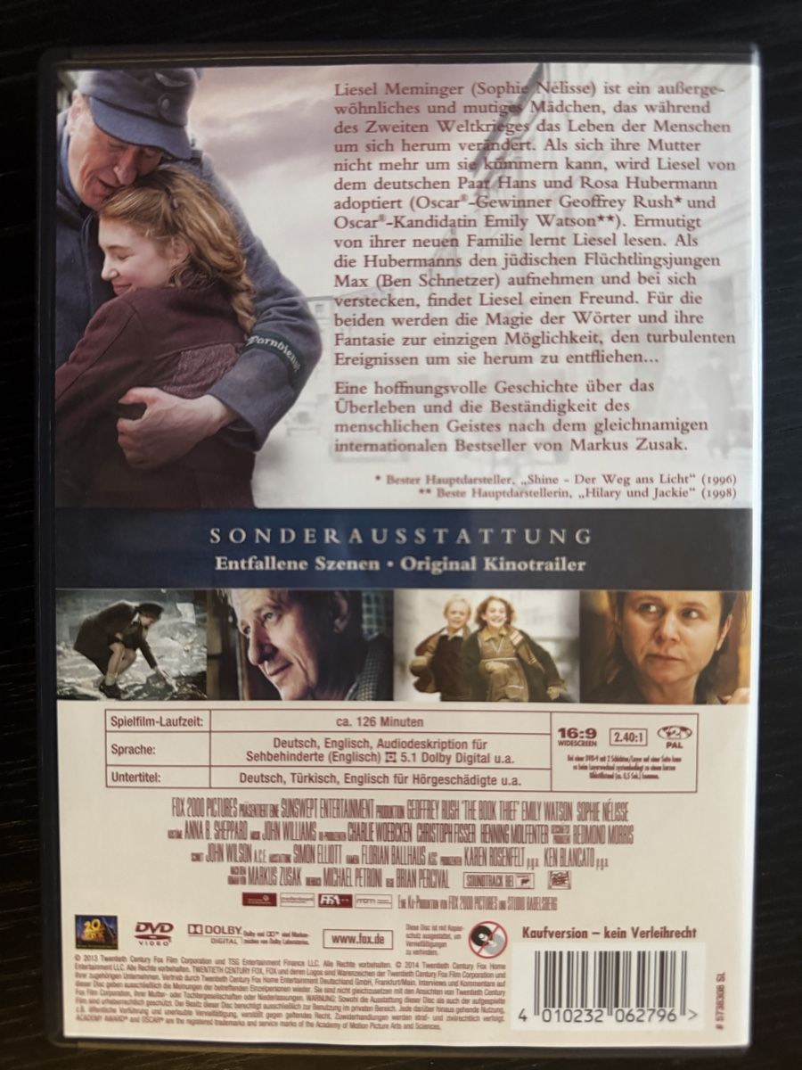 Tutti i DVDs: Die Bücherdiebin The Book Thief gebraucht – Nuovo (secondo la descrizione) da Lausen venduto da EisAmStiel94 1