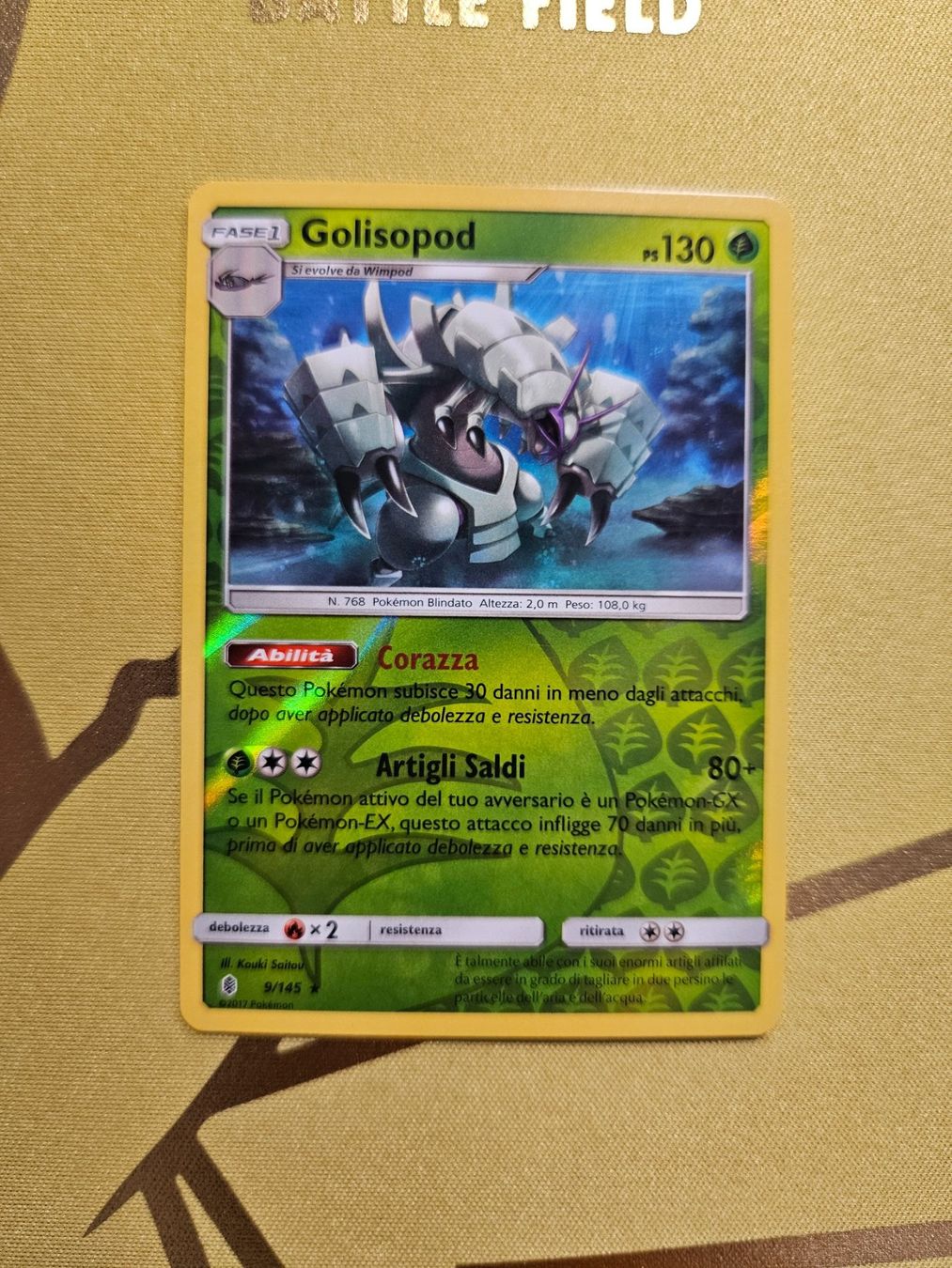 Pokémon Carte collezionabili: Guardians Rising - Golisopod – Usato da Bellinzona venduto da Pokemarco