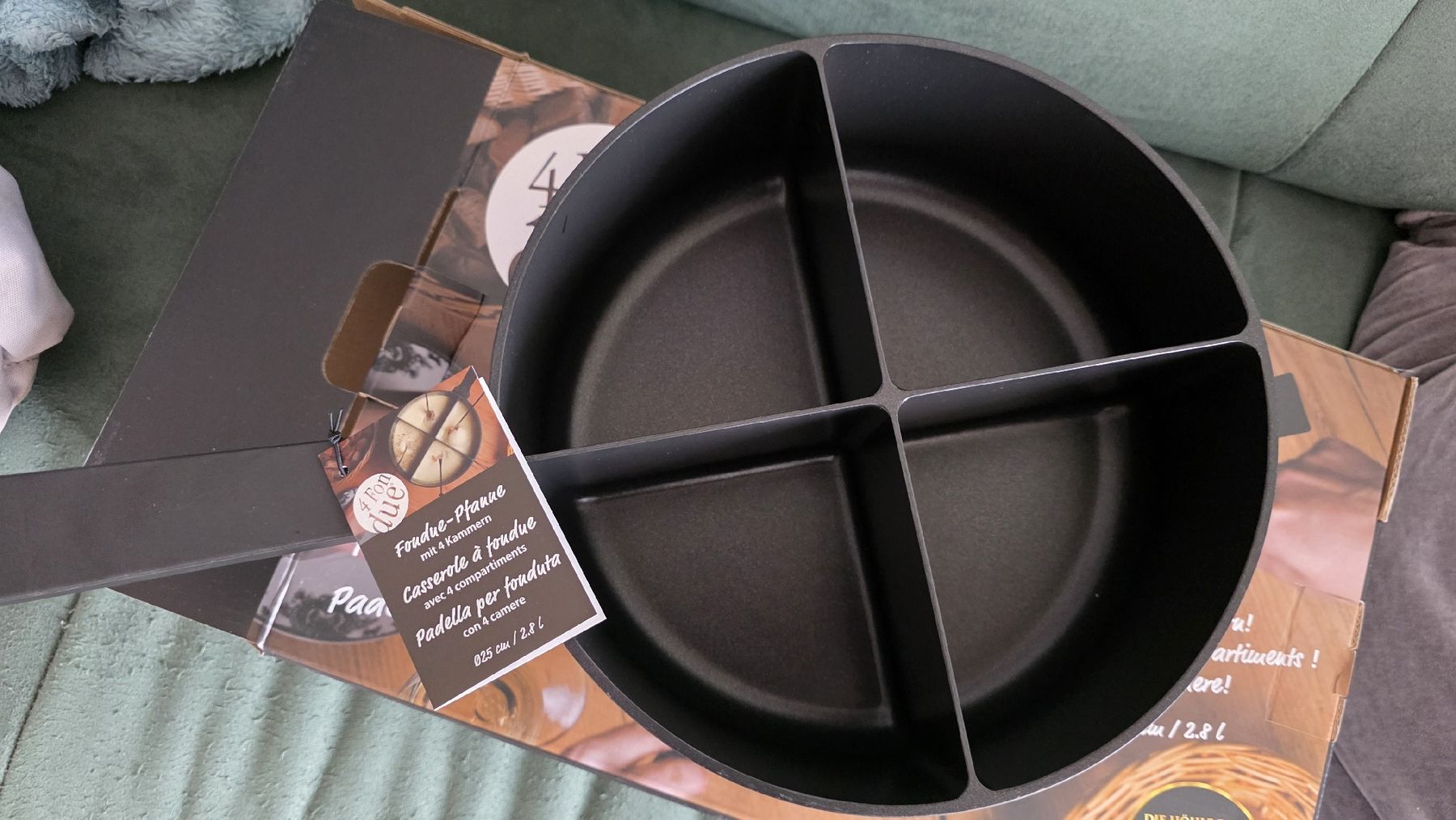 Padelle: 4 fach Fondue Pfanne – Nuovo e nell'imballaggio originale da Eschenbach SG venduto da jea_8vxc