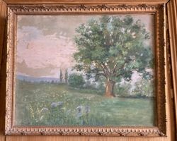 Peinture Gemällde Paysage suisse