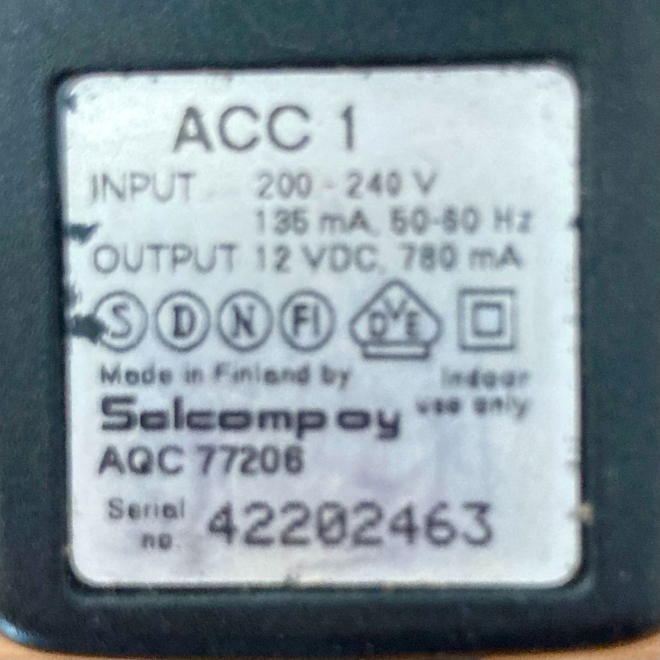 Caricabatterie: Netzteil 12V Ladegerät SALCOMPOY 780mA – Usato da Eglisau venduto da Shoprabbit 1