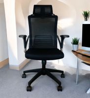 Office Ergonomischer Bürostuhl hoher Rückenlehne 2D-Kopfst.
