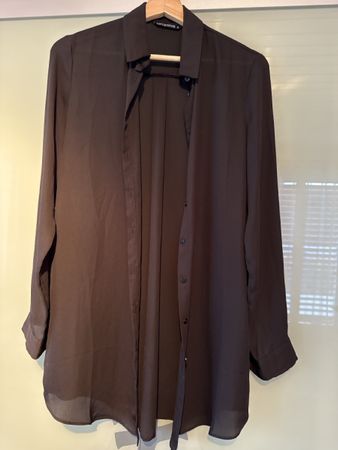 Schwarze Bluse, Transparent, Grösse S