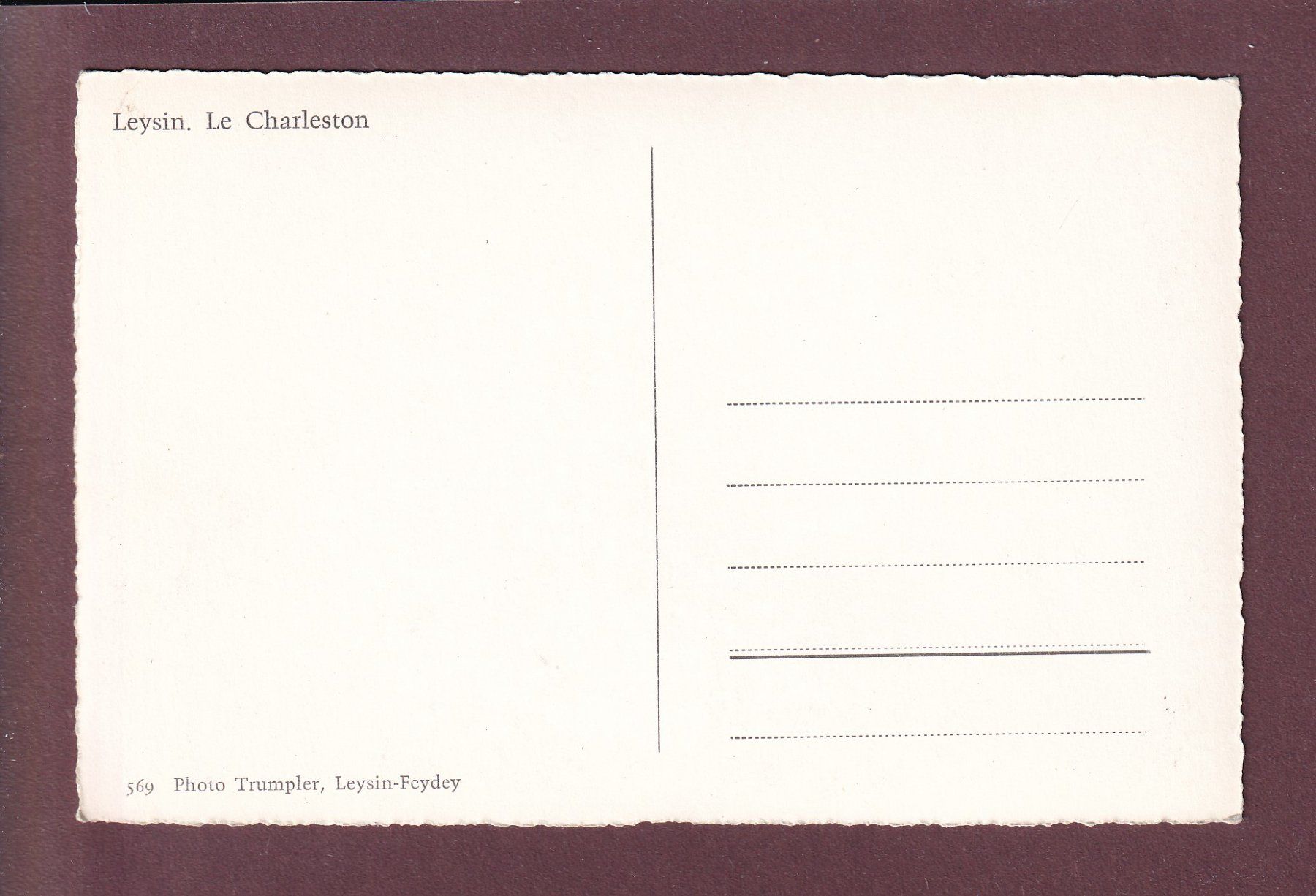 Cartoline postali: LEYSIN - Le Charleston – Usato da Pully venduto da nicecards 1