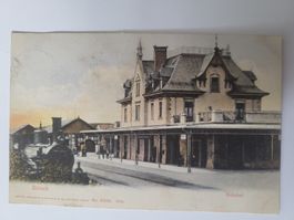 Ansichtskarte Bülach Bahnhof gelaufen Jahr 1908 Rmu