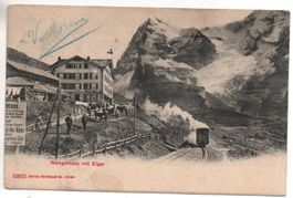 WENGERNALP mit Bahn - Eiger - Hotel Jungfrau -Pferde