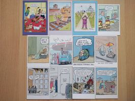 Postkarten, Ansichtskarten, lustige Cartoons, u.a. Perscheid