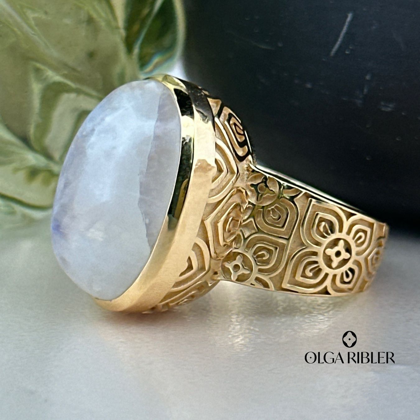 Olga Ribler Anelli: Sterling Silber Ring 925 mit  Mondstein  Grösse 57 – Nuovo (secondo la descrizione) da Luzern venduto da Schmuckoutlet 1
