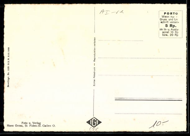 Cartoline postali: Schwägalp, Hotel-Pension Passhöhe mit  – Usato da Berlin venduto da bartko-reher 1