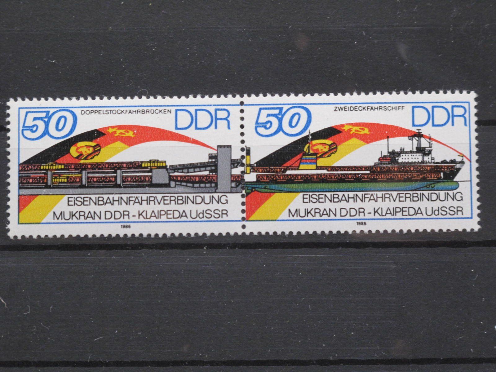Tutti i francobolli: DDR 1986 Eisenbahnfährverbindung ** – Usato da Wil SG venduto da fva01