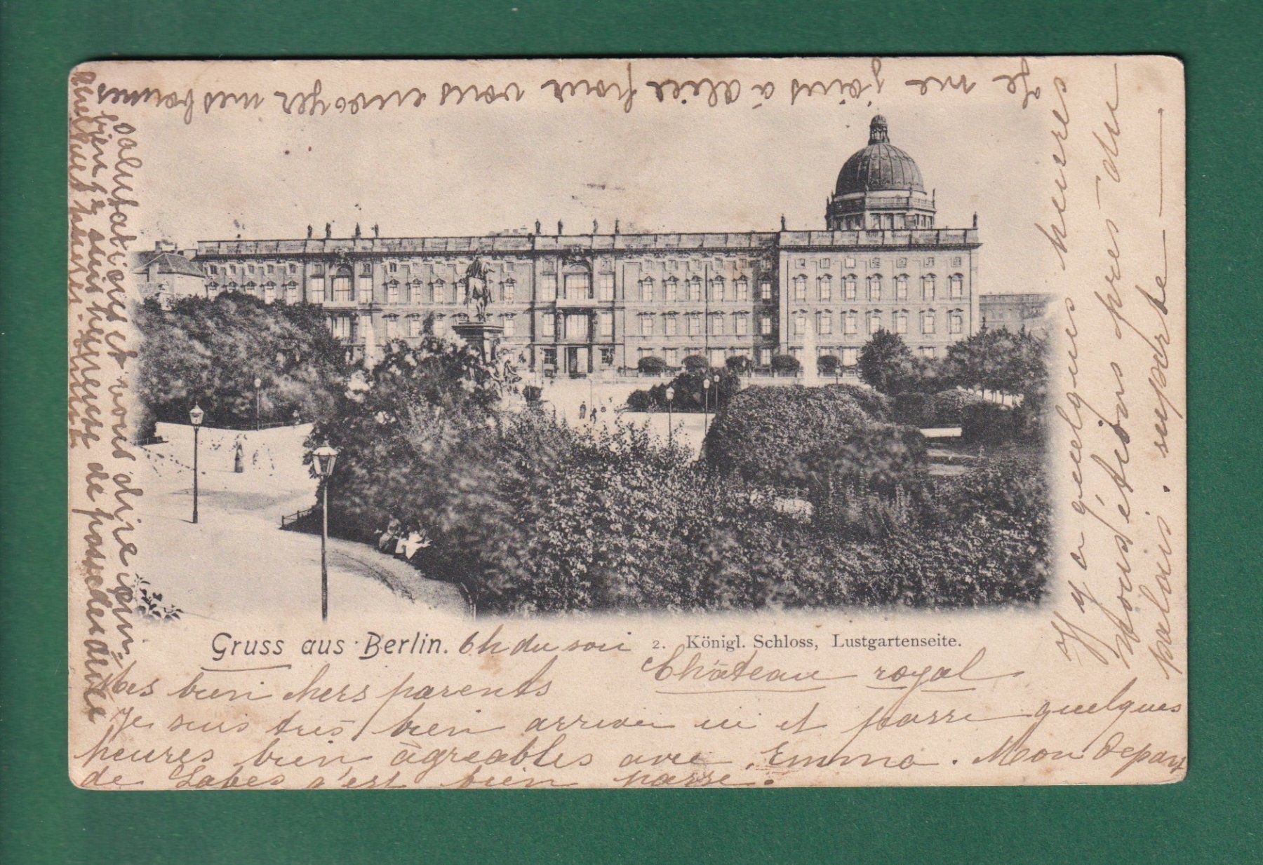 Ansichtskarten: BERLIN - Schloss - Lustgartenseite - 1899 – Gebraucht aus Pully von nicecards-shop