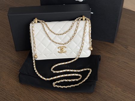 Chanel Classic WOC White Shiny Calfskin with Gold Hardware