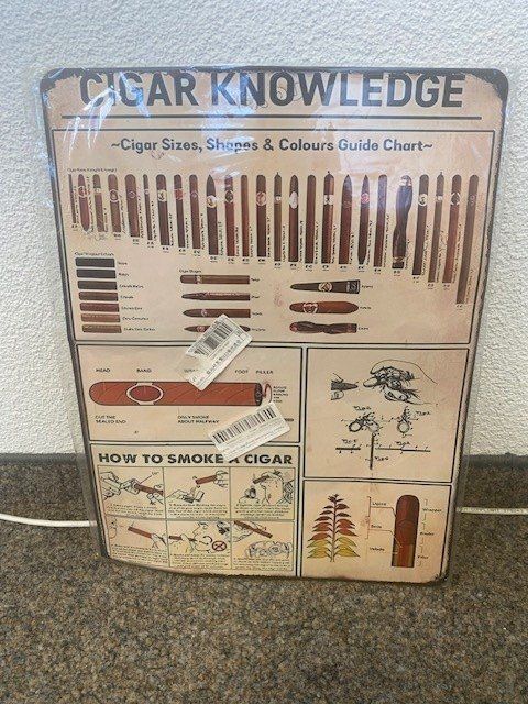 Schilder: Metallschild Cigar Knowledge Zigarren Guide – Neu (gemäss Beschreibung) aus Wängi von Bmo 1