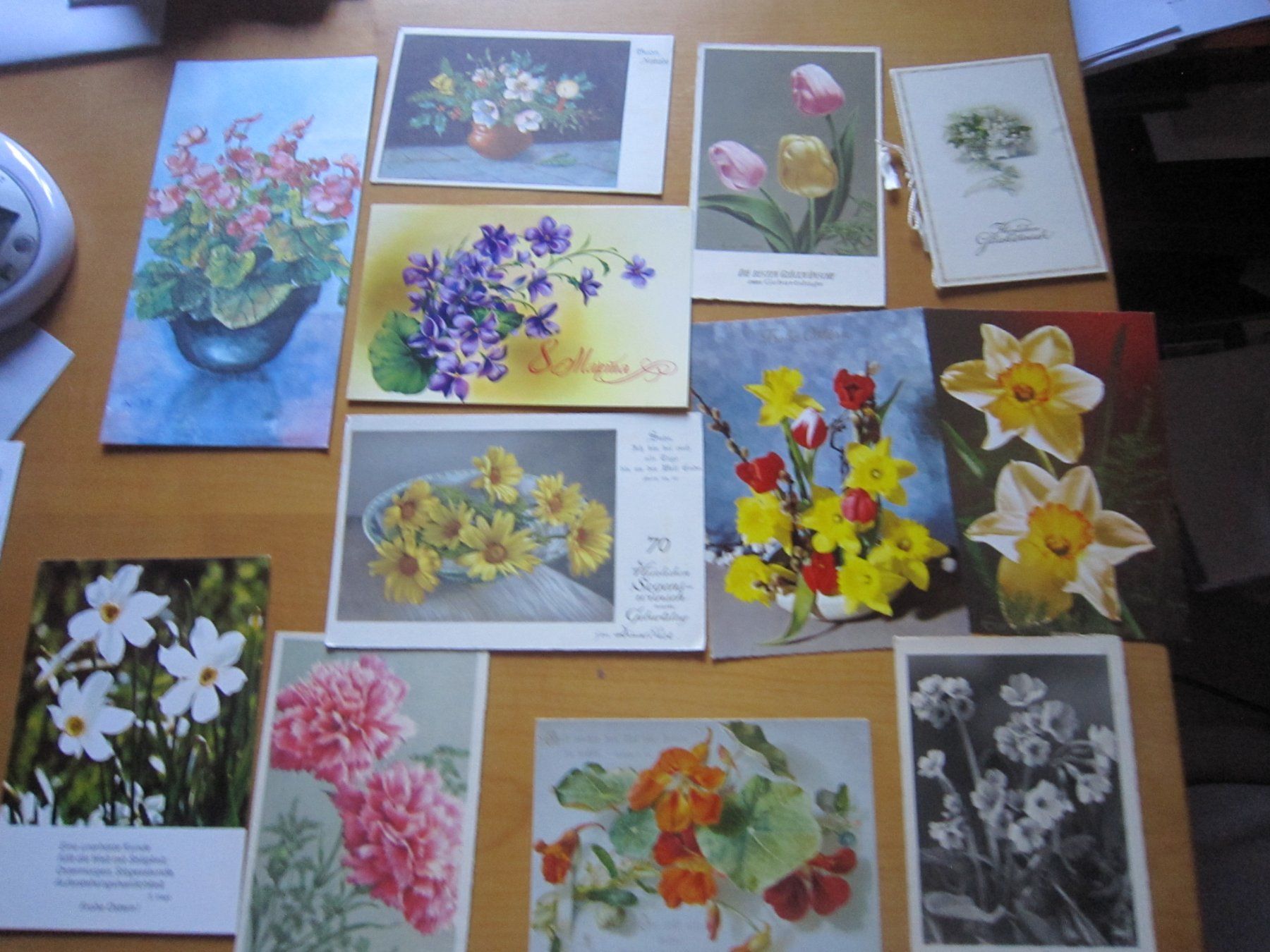 Ansichtskarten: No2 Postkarten Blumen – Gebraucht aus Gordola von Polentaefung