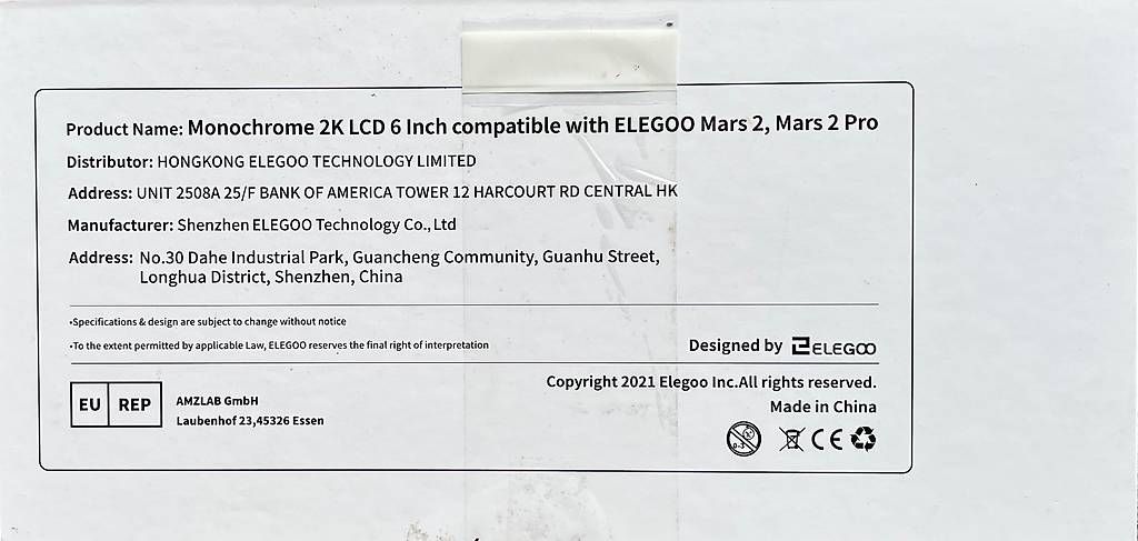 Elegoo Stampanti 3D: Orginal Elegoo Mars 2/2Pro Ersatz LCD 3D Drucker – Usato da Herzogenbuchsee venduto da DC_1978 1