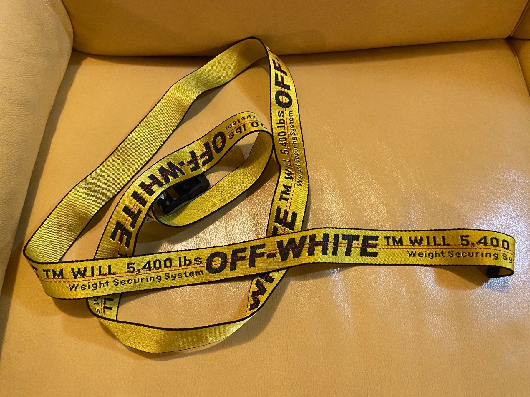 Cinture: CEINTURE OFF-WHITE YELLOW – Nuovo (secondo la descrizione) da Réchy venduto da santiwwrld_514