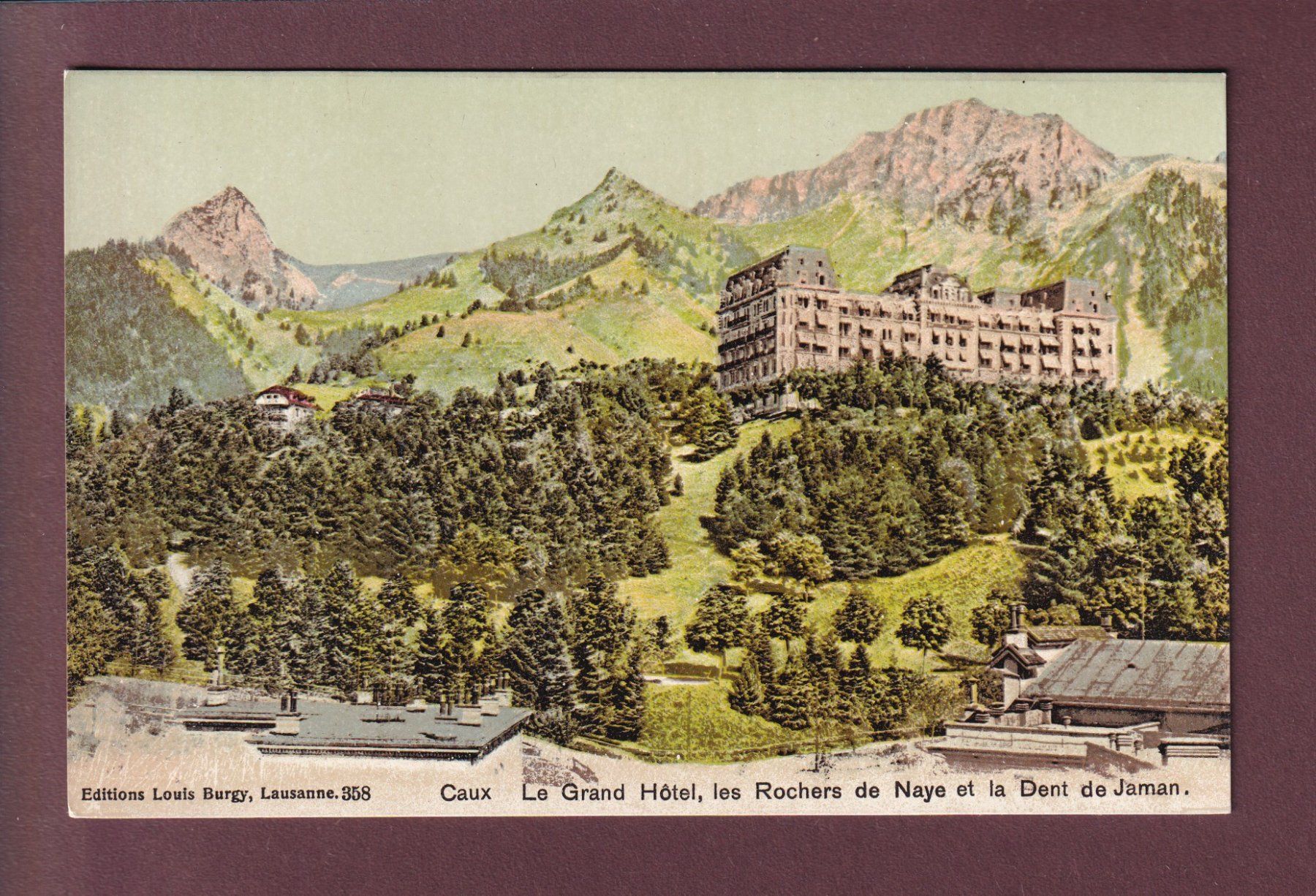 Ansichtskarten: CAUX - Grand Hôtel – Gebraucht aus Pully von nicecards