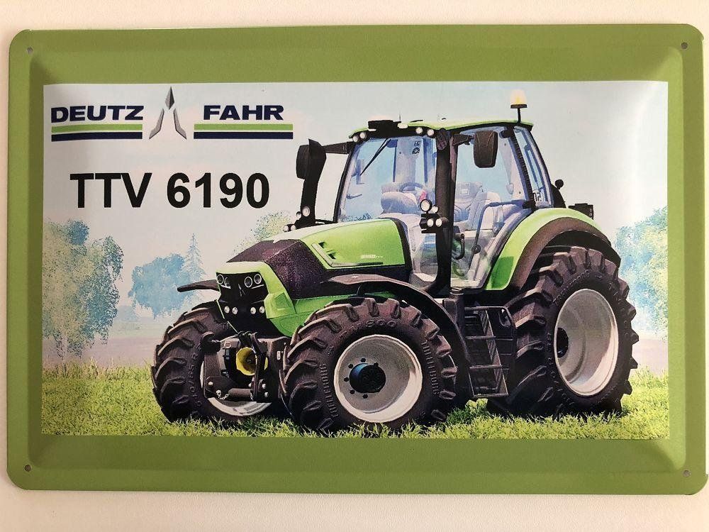 Insegne: Blechschild-DEUTZ-FAHR TRAKTOR TTV 6190 – Nuovo e nell'imballaggio originale da Rupperswil venduto da big-one-sale
