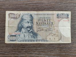 Griechenland 5'000 Drachmen 1984 !!!!!