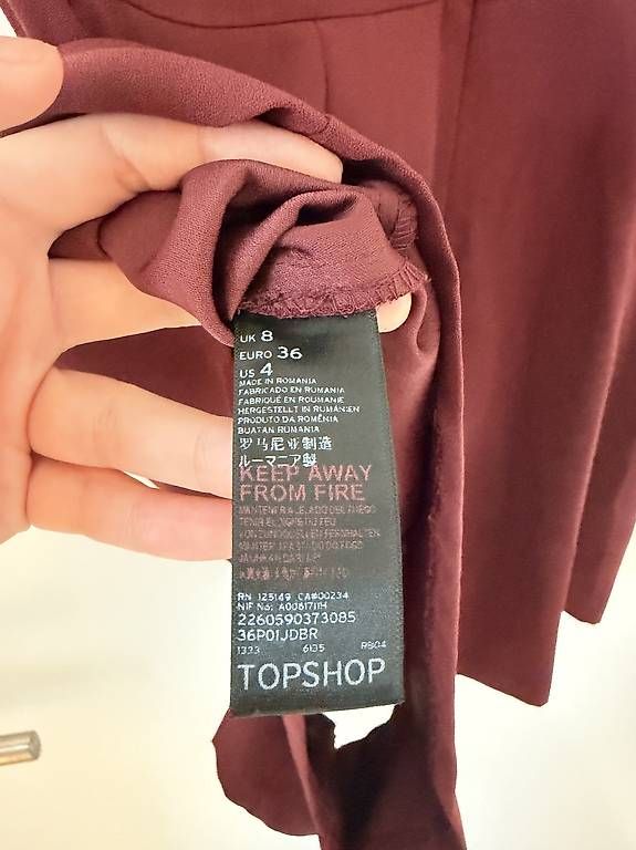 Topshop Tute: BORDEAUXROTER JUMPSUIT / Gr. S – Usato da Wetzikon ZH venduto da Carmensreplay 2