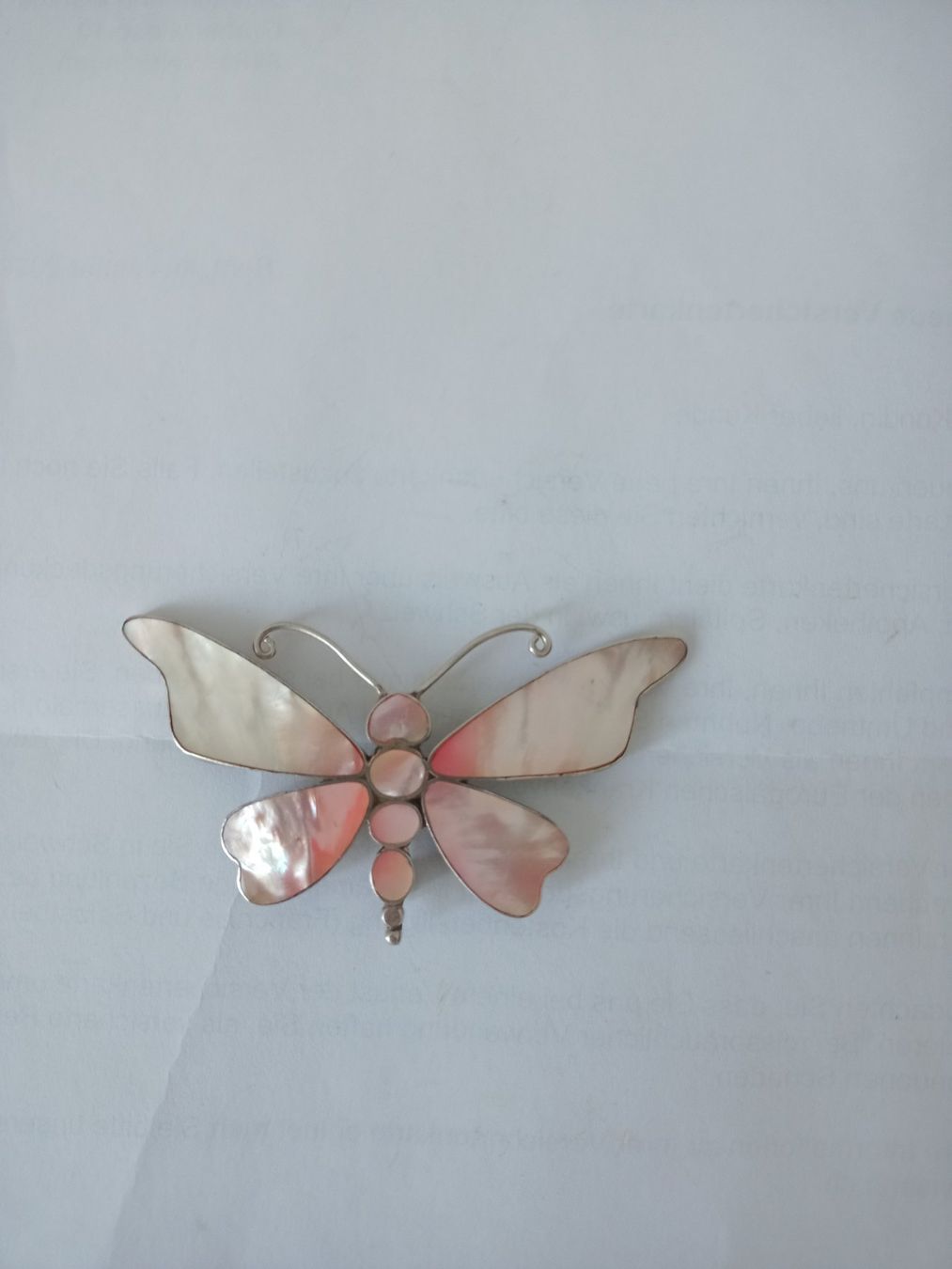 Spille & Fermagli: Perlmutt Schmetterling Brosche – Usato da Zürich venduto da Mephisto87