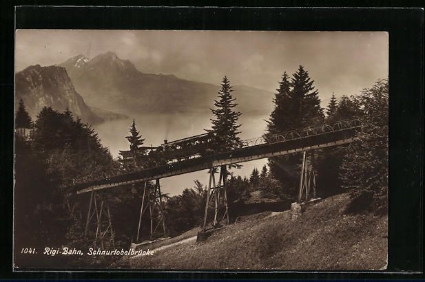 Cartes postales: AK Schnurtobelbrücke mit Rigi-Bahn – D'occasion à Berlin par bartko-reher