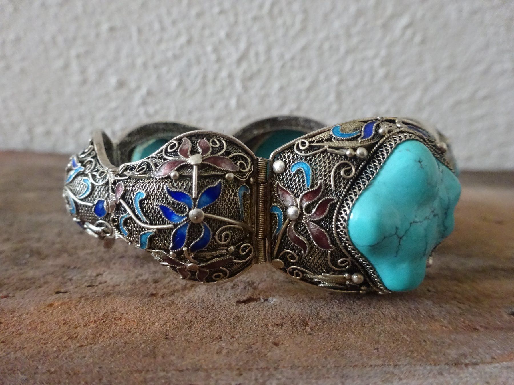 Bracciali & Braccialetti: Armband Türkis China Cloisonné / Silber – Usato da Esslingen venduto da FetteSchnecke 8